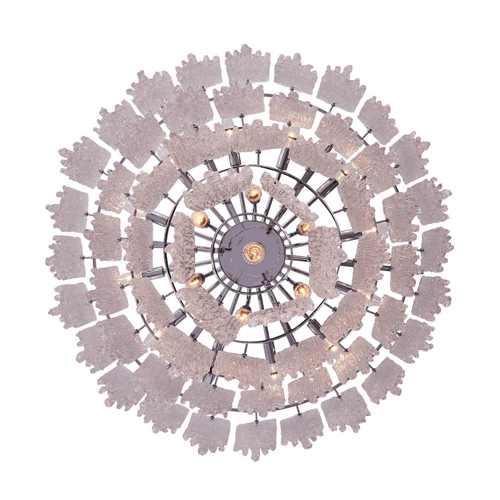 Kalco Lighting 523256CH Polished Chrome Gisel 32-in 19 Light Socket Polished Chrome Tiered Chandelier Image 2