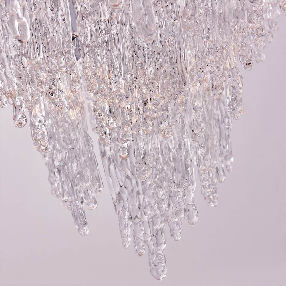 Kalco Lighting 523256CH Polished Chrome Gisel 32-in 19 Light Socket Polished Chrome Tiered Chandelier Image 4