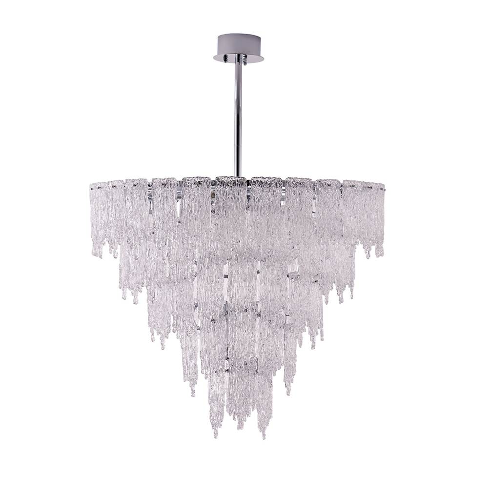 Kalco Lighting 523257CH Polished Chrome Gisel 40-in 22 Light Socket Polished Chrome Tiered Chandelier Image 3