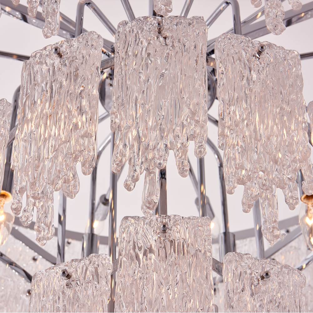 Kalco Lighting 523257CH Polished Chrome Gisel 40-in 22 Light Socket Polished Chrome Tiered Chandelier Image 5