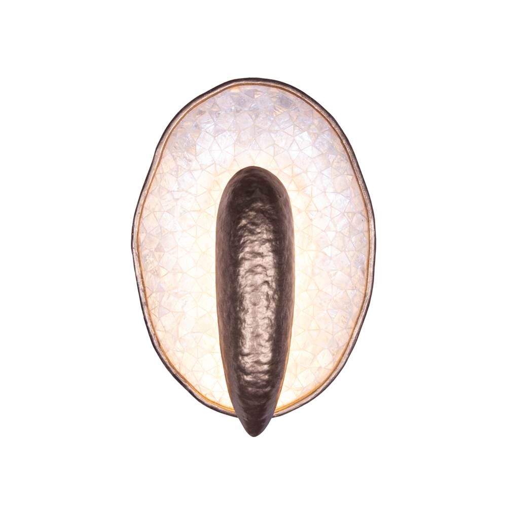 Kalco Lighting Spat 12-in 1 Light Led Pearlized Antique Brass Wall Sconce