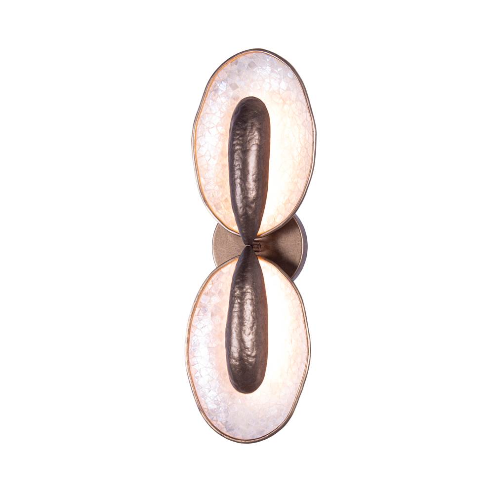 Kalco Lighting 523332PAB Pearlized Antique Brass Spat 24-in 2 Light Led Pearlized Antique Brass Wall Sconce Image 1