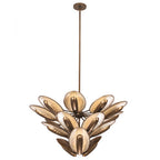 Kalco Lighting 523356PAB Pearlized Antique Brass Spat 37-in 1 Light Led Pearlized Antique Brass Tiered Chandelier Image 1