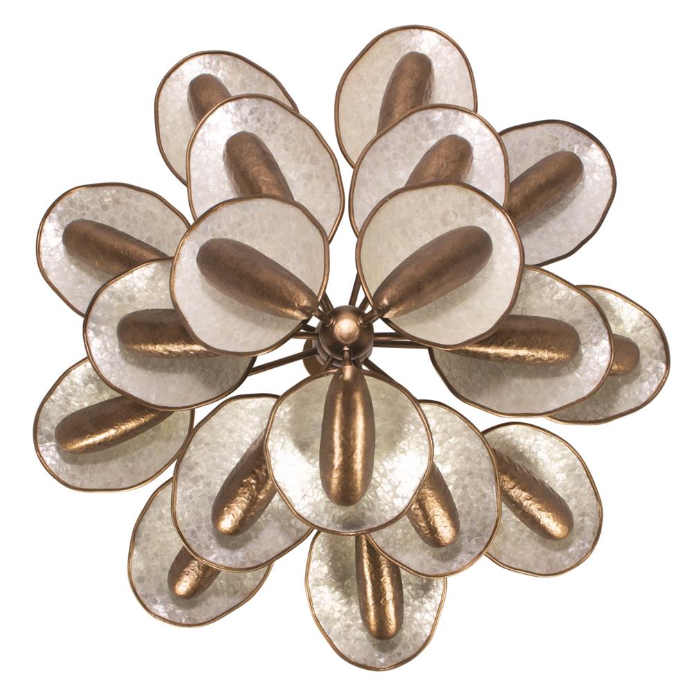 Kalco Lighting 523356PAB Pearlized Antique Brass Spat 37-in 1 Light Led Pearlized Antique Brass Tiered Chandelier Image 4