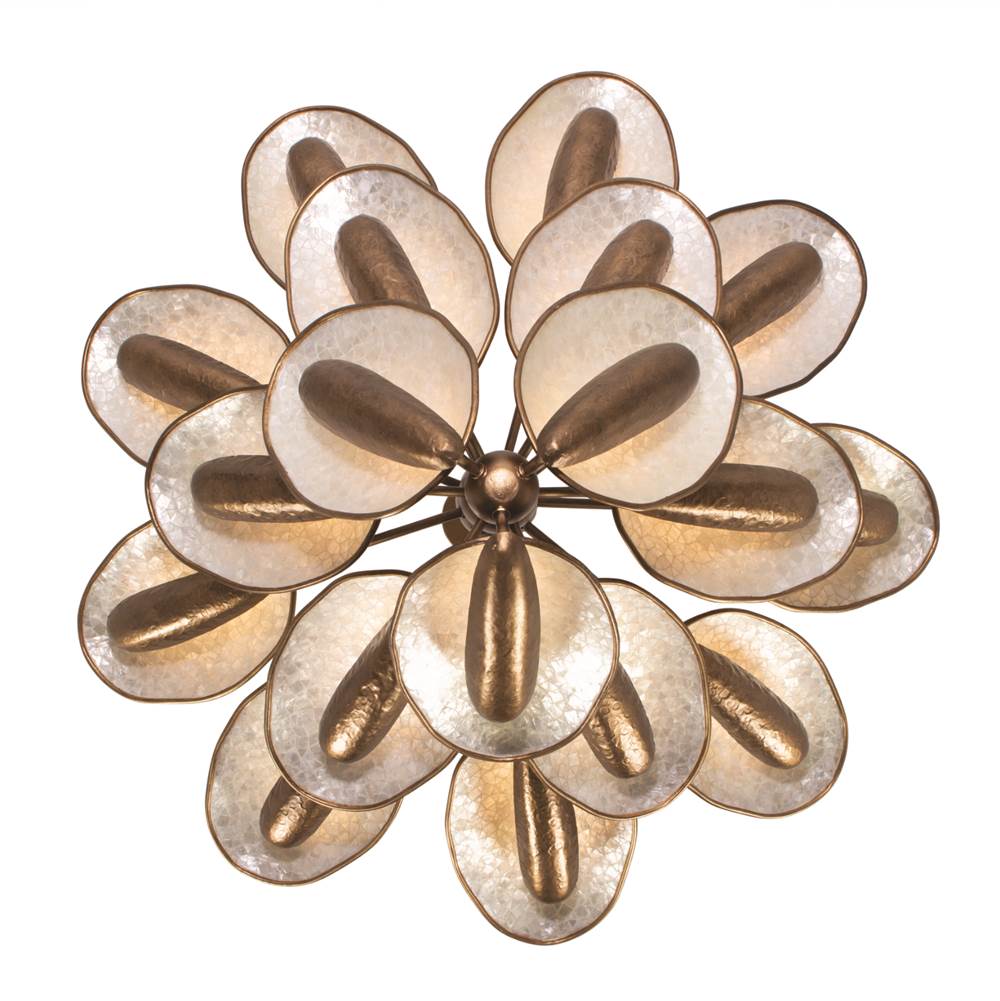 Kalco Lighting 523356PAB Pearlized Antique Brass Spat 37-in 1 Light Led Pearlized Antique Brass Tiered Chandelier Image 3