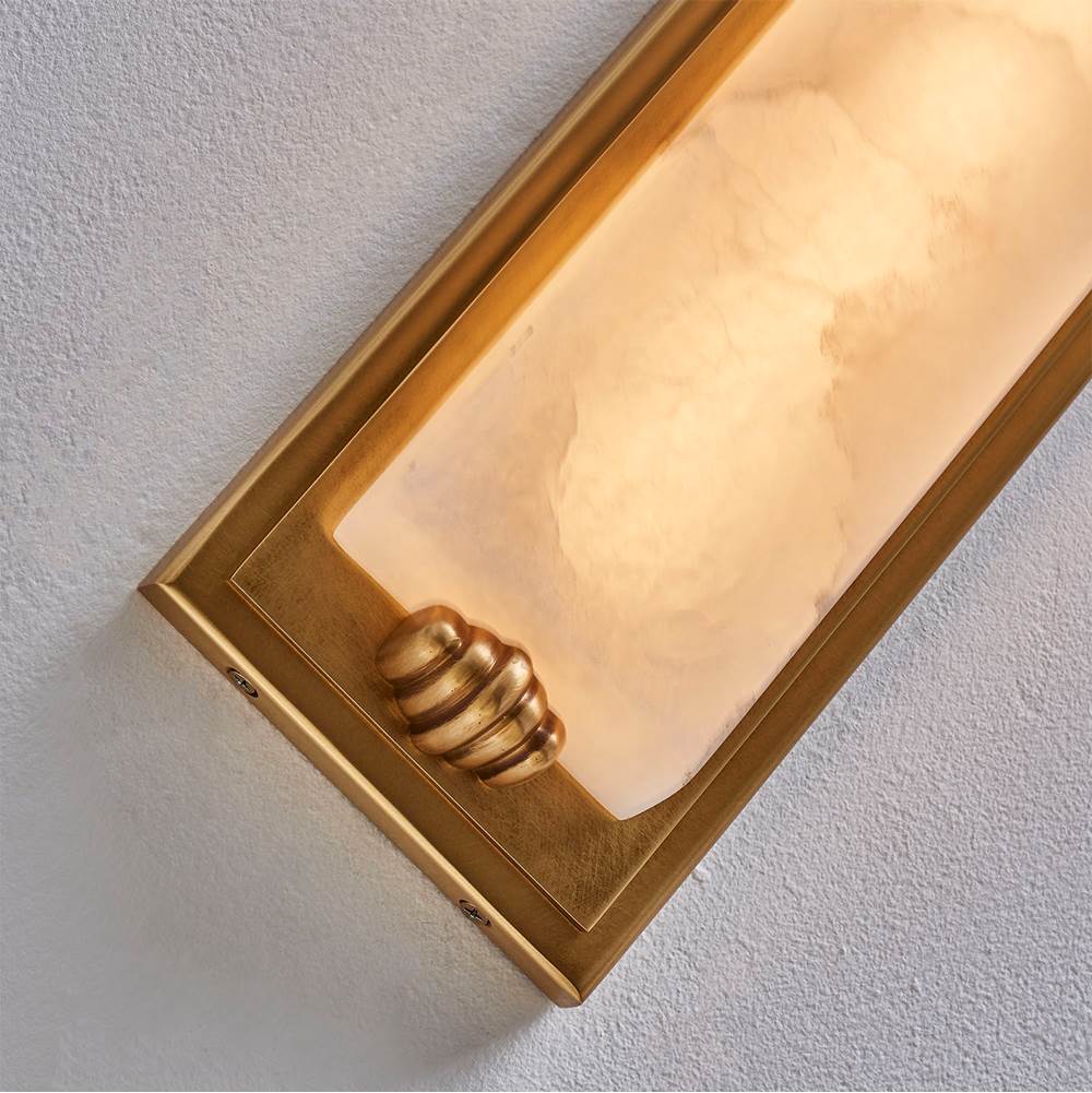Kalco Lighting 523431TRB True Brass Gypsum 25-in 1 Light Led True Brass Wall Sconce Image 4