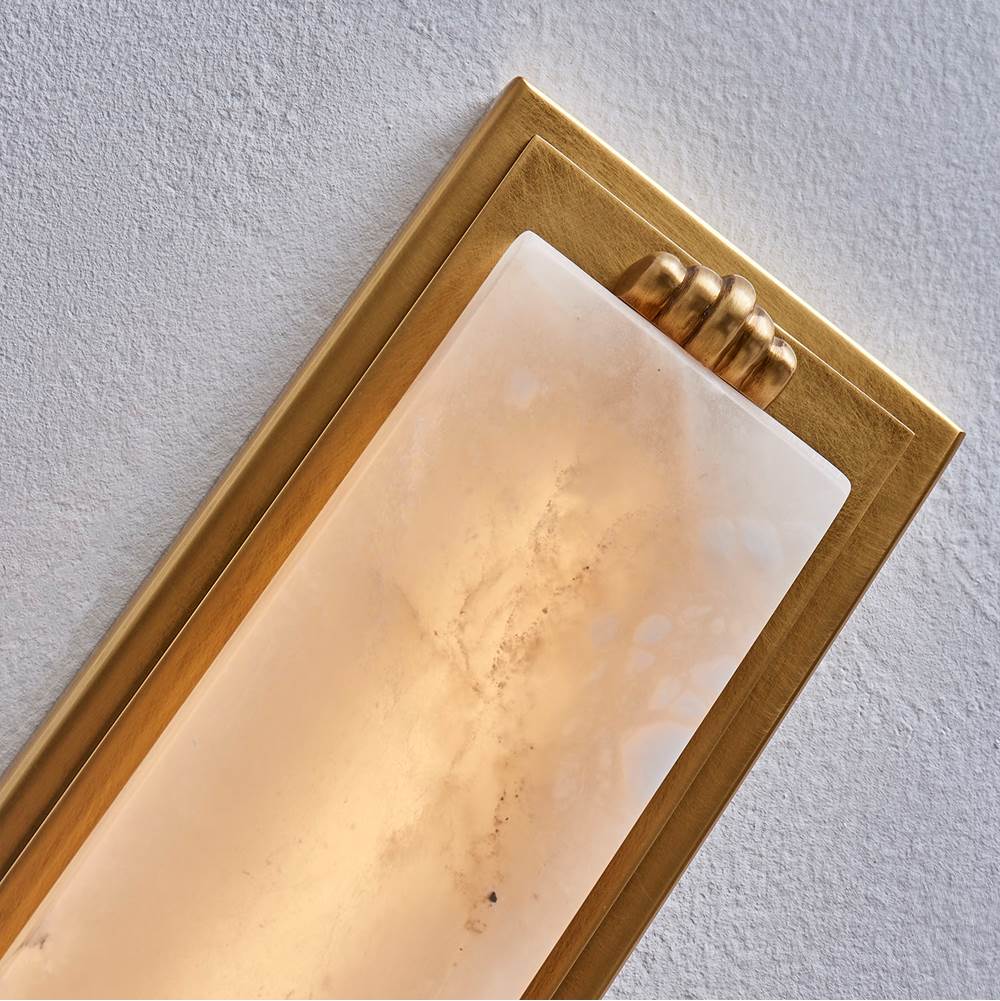 Kalco Lighting Gypsum 25-in 1 Light Led True Brass Wall Sconce
