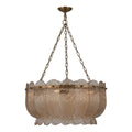 Kalco Lighting 523455WB Winter Brass Camellia 28-in 6 Light Socket Winter Brass Chandelier Image 1