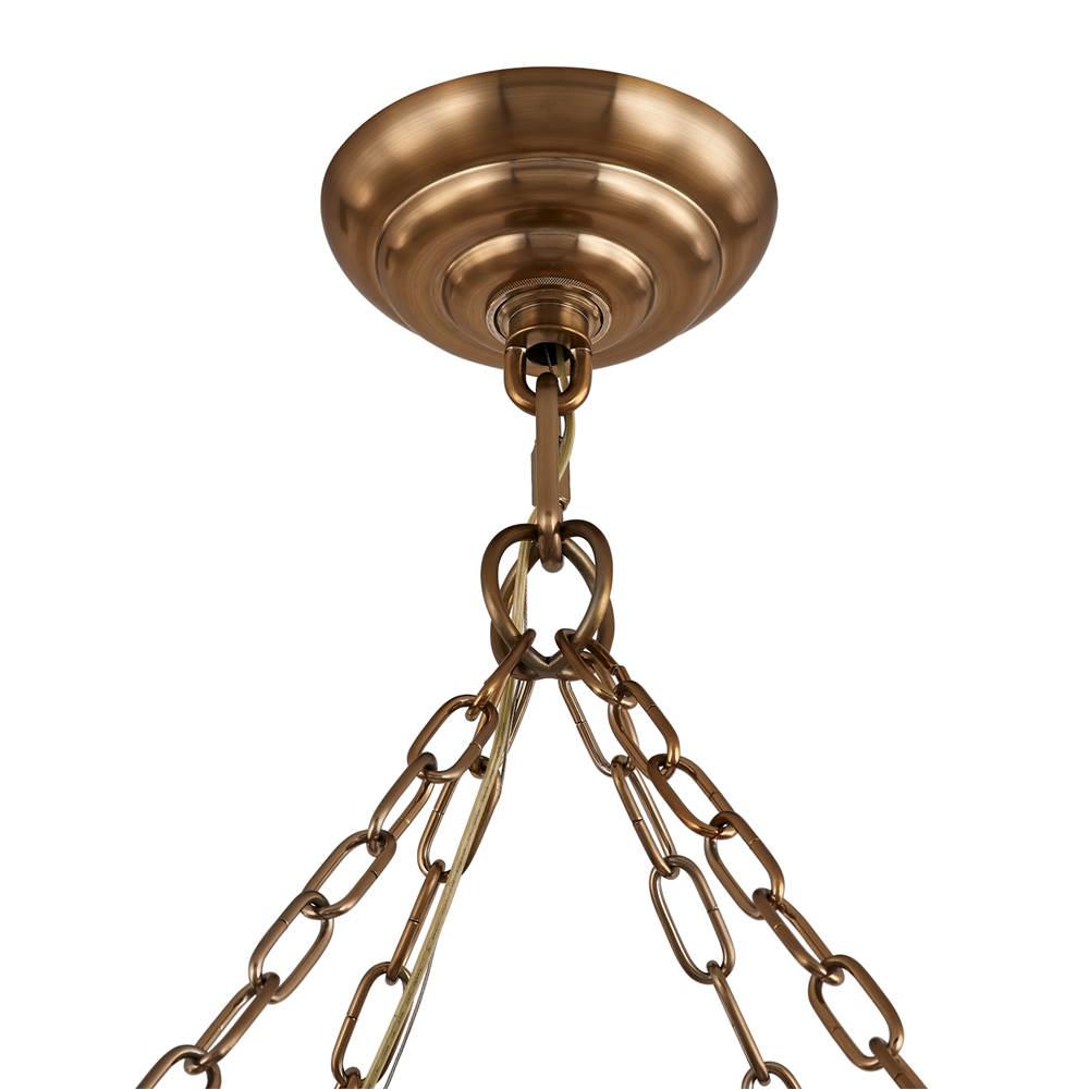 Kalco Lighting 523456WB Winter Brass Camellia 36-in 10 Light Socket Winter Brass Chandelier Image 4