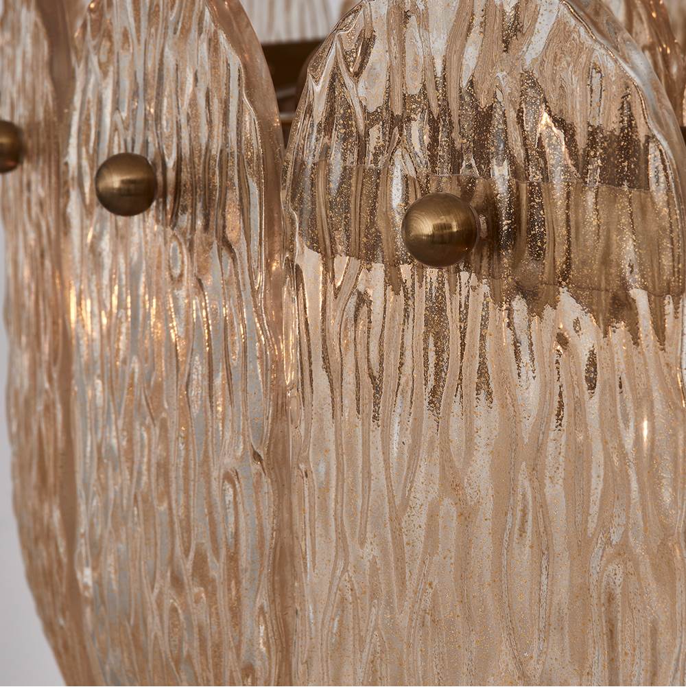 Kalco Lighting 523456WB Winter Brass Camellia 36-in 10 Light Socket Winter Brass Chandelier Image 3