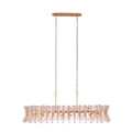 Kalco Lighting 523661OL Oxidized Gold Leaf Gossamer 60-in 12 Light Socket Oxidized Gold Leaf Linear Pendant Image 1