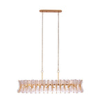 Kalco Lighting 523661OL Oxidized Gold Leaf Gossamer 60-in 12 Light Socket Oxidized Gold Leaf Linear Pendant Image 1