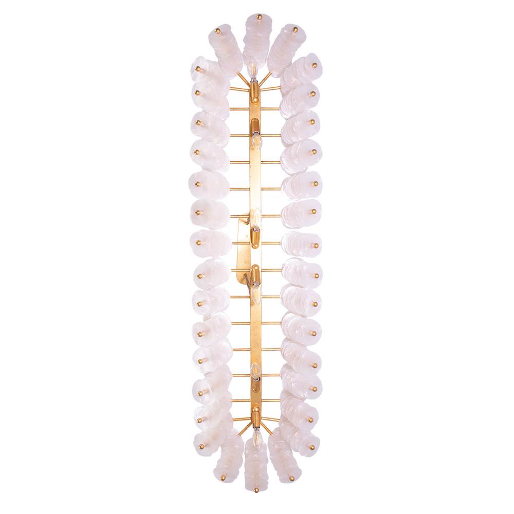 Kalco Lighting Gossamer 60-in 12 Light Socket Oxidized Gold Leaf Linear Pendant