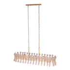 Kalco Lighting 523661OL Oxidized Gold Leaf Gossamer 60-in 12 Light Socket Oxidized Gold Leaf Linear Pendant Image 4