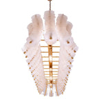 Kalco Lighting 523661OL Oxidized Gold Leaf Gossamer 60-in 12 Light Socket Oxidized Gold Leaf Linear Pendant Image 3