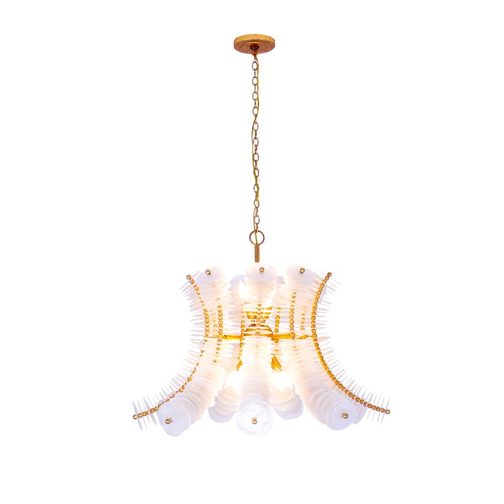 Kalco Lighting 523670OL Oxidized Gold Leaf Gossamer 32-in 12 Light Socket Oxidized Gold Leaf Chandelier Image 1