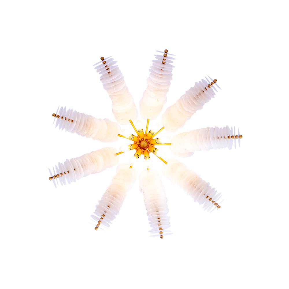 Kalco Lighting 523670OL Oxidized Gold Leaf Gossamer 32-in 12 Light Socket Oxidized Gold Leaf Chandelier Image 2