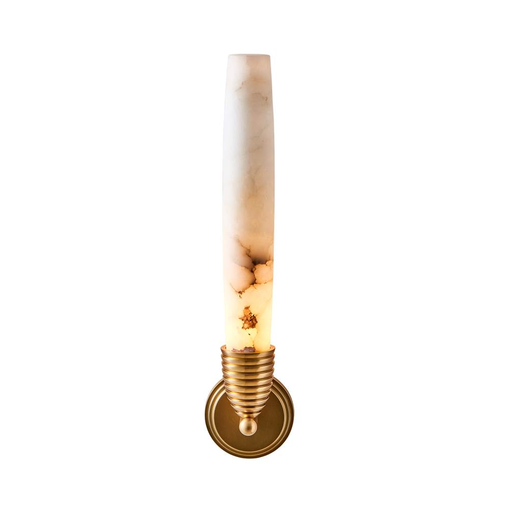 Kalco Lighting 523731TRB True Brass Gypsum 23-in 1 Light Led True Brass Wall Sconce Image 1