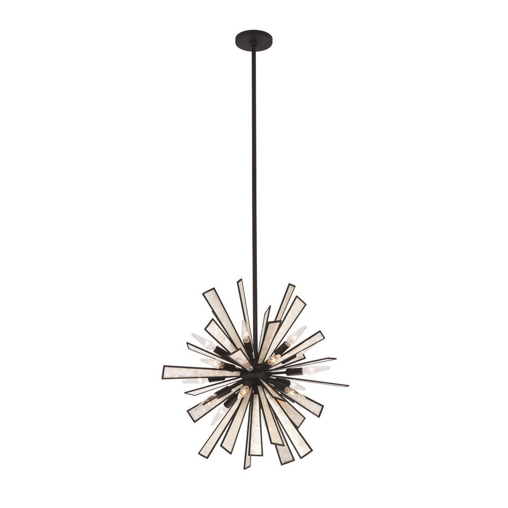 Kalco Lighting 523755MB Matte Black Radiance 26-in 18 Light Socket Matte Black Pendant Image 1