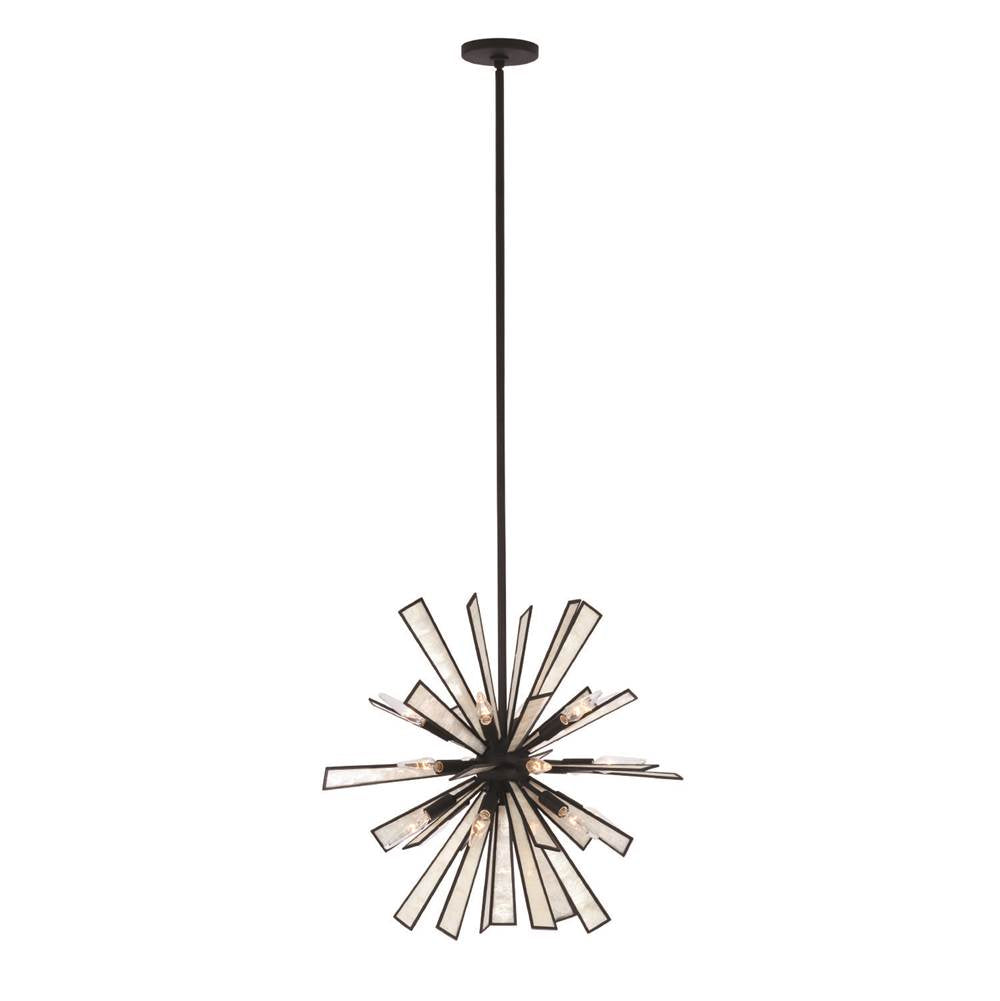 Kalco Lighting Radiance 26-in 18 Light Socket Matte Black Pendant