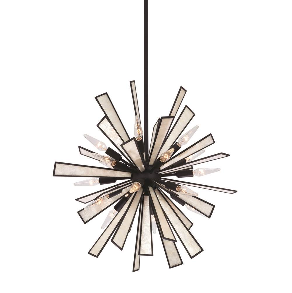 Kalco Lighting 523755MB Matte Black Radiance 26-in 18 Light Socket Matte Black Pendant Image 2