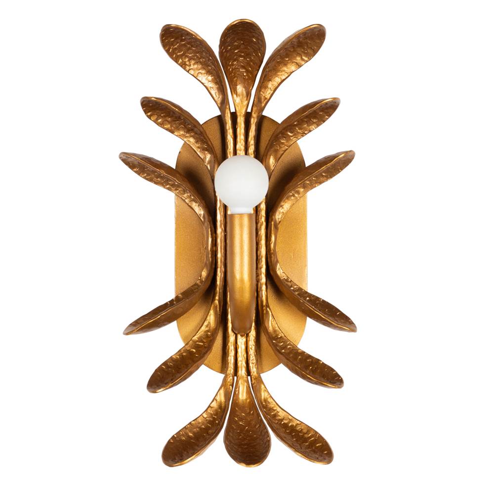 Kalco Lighting 523821WGL Warm Gold Botanica 16-in 1 Light Socket Warm Gold Wall Sconce Image 1