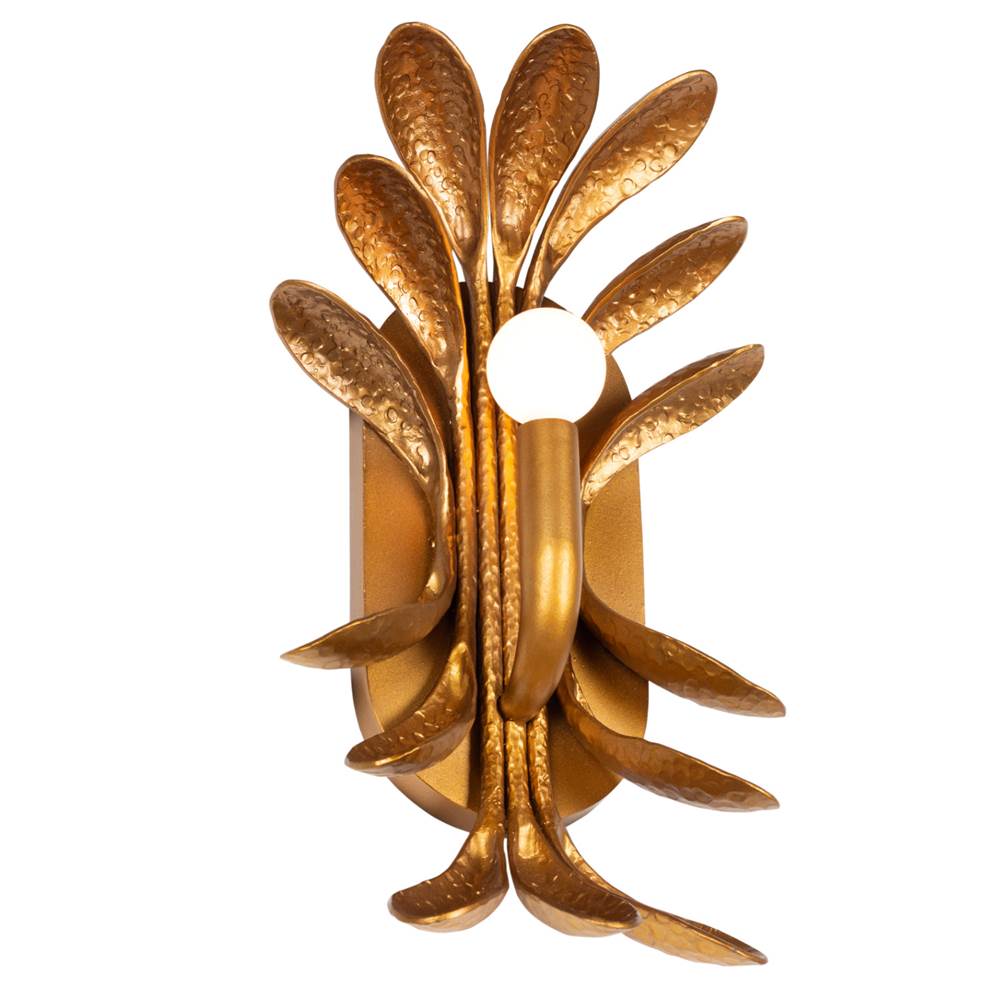 Kalco Lighting Botanica 16-in 1 Light Socket Warm Gold Wall Sconce