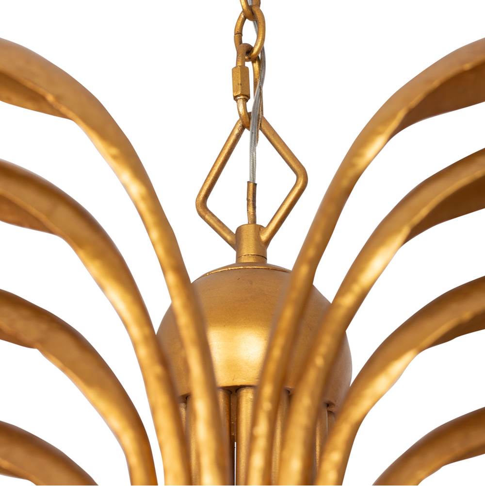 Kalco Lighting 523858WGL Warm Gold Botanica 28-in 8 Light Socket Warm Gold Chandelier Image 3
