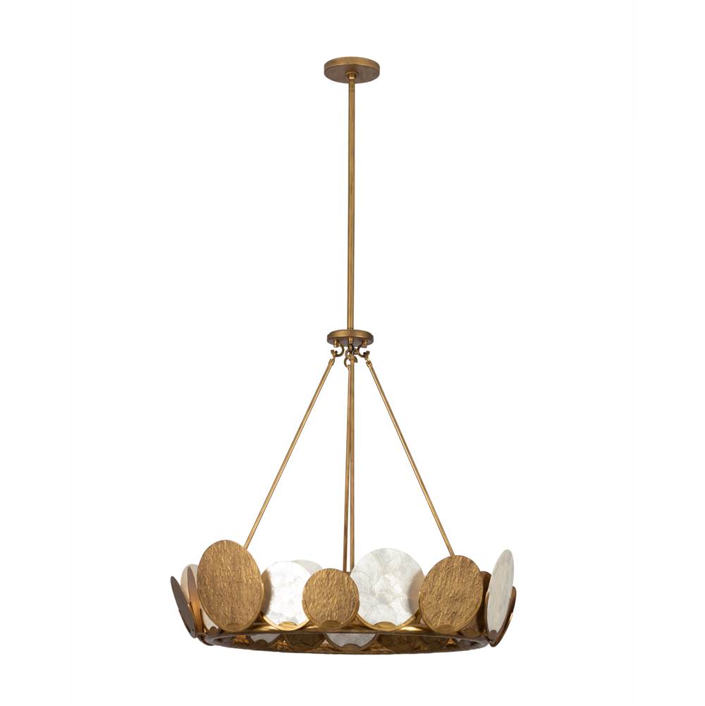 Kalco Lighting 524155RSG Rustic Gold Cirque 34-in 8 Light Socket Rustic Gold Chandelier Image 1