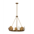 Kalco Lighting 524155RSG Rustic Gold Cirque 34-in 8 Light Socket Rustic Gold Chandelier Image 1