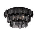Kalco Lighting Uroko 19.75-in 4 Light Socket Black Nickel Flush Mount