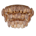 Kalco Lighting 524645PWB Polished Winter Brass Uroko 19.75-in 4 Light Socket Polished Winter Brass Flush Mount Image 2