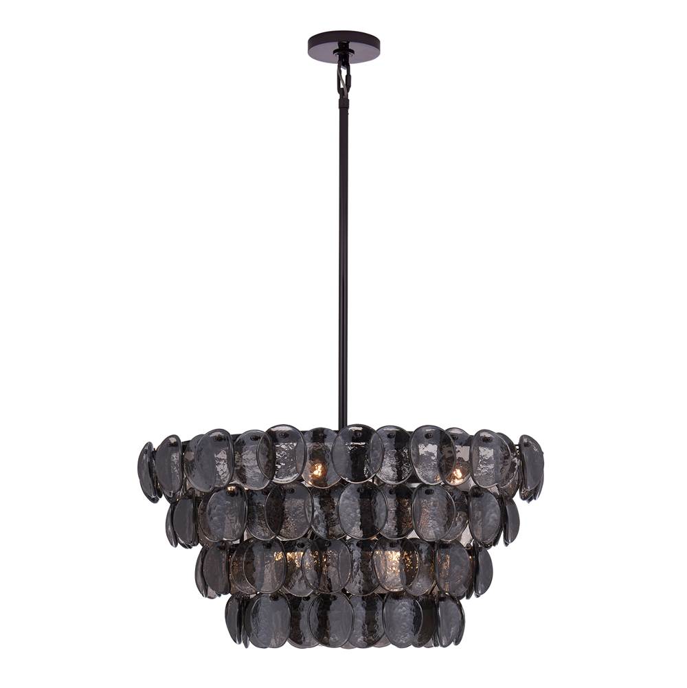 Kalco Lighting 524655BN Black Nickel Uroko 28-in 8 Light Socket Black Nickel Chandelier Image 1