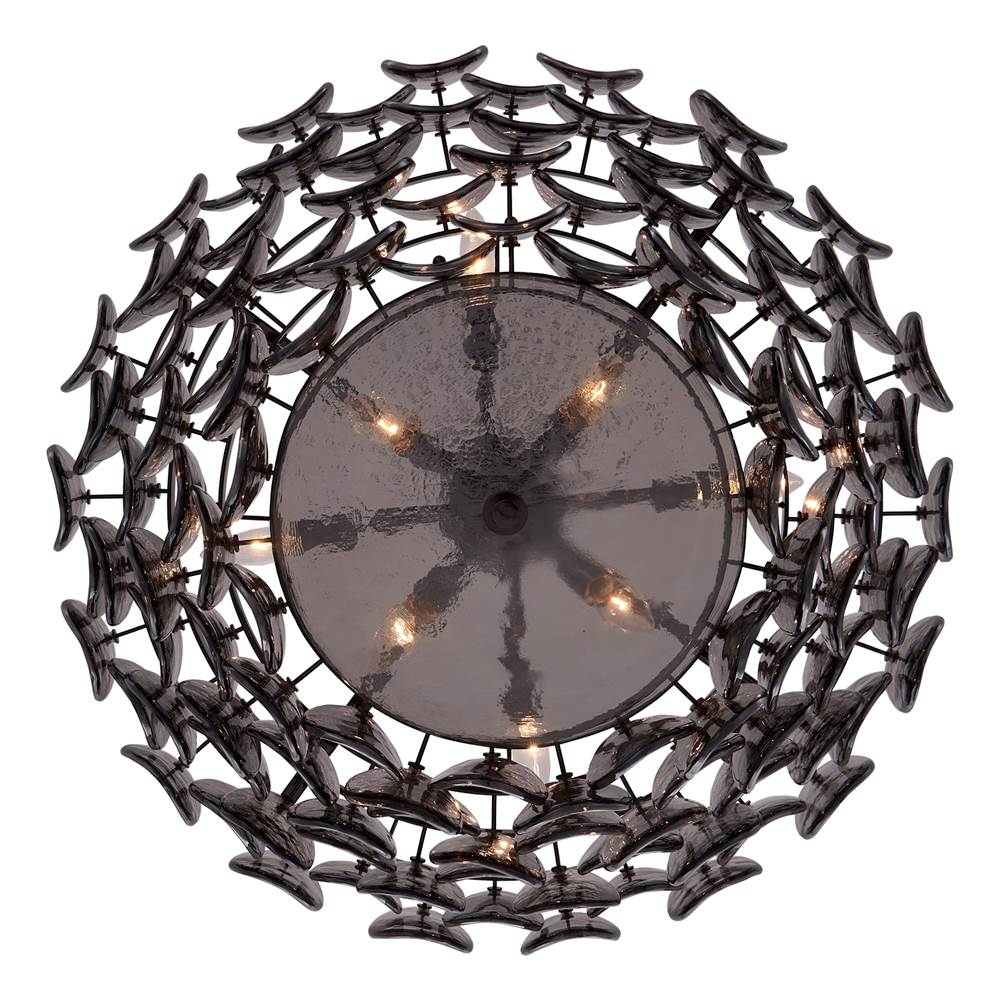 Kalco Lighting Uroko 28-in 8 Light Socket Black Nickel Chandelier