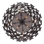 Kalco Lighting Uroko 28-in 8 Light Socket Black Nickel Chandelier
