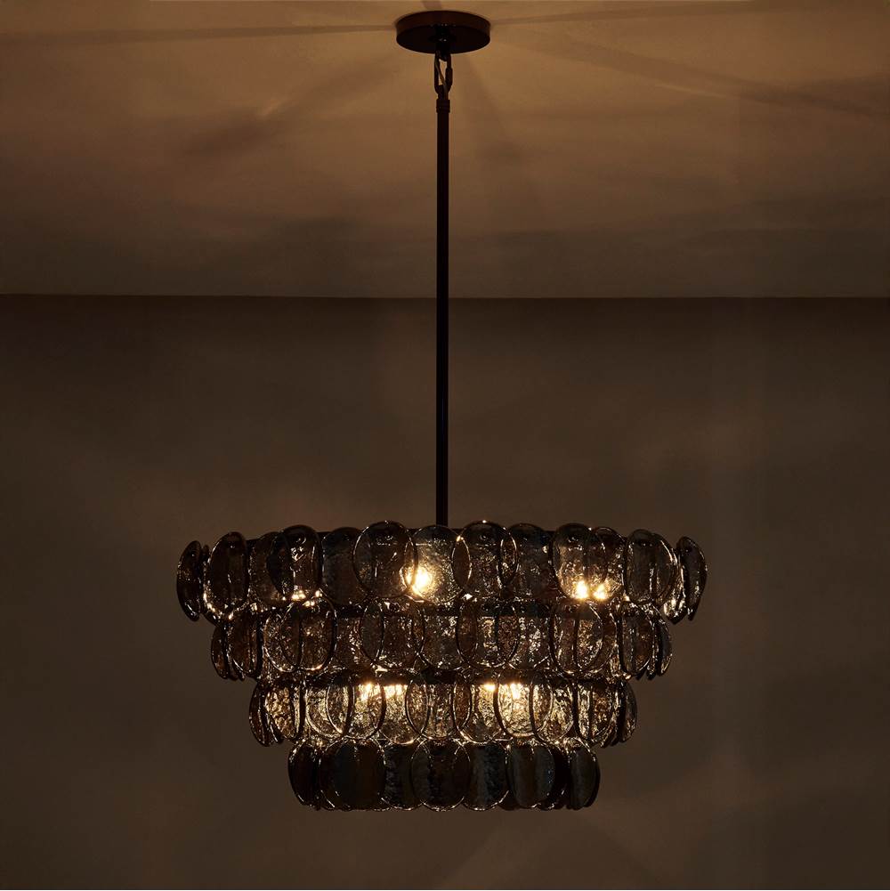 Kalco Lighting 524655BN Black Nickel Uroko 28-in 8 Light Socket Black Nickel Chandelier Image 2