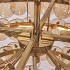 Kalco Lighting 524655PWB Polished Winter Brass Uroko 28-in 8 Light Socket Polished Winter Brass Tiered Chandelier Image 4