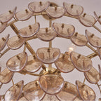 Kalco Lighting 524655PWB Polished Winter Brass Uroko 28-in 8 Light Socket Polished Winter Brass Tiered Chandelier Image 3