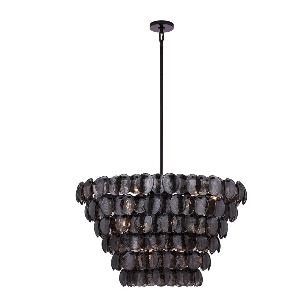 Kalco Lighting 524656BN Black Nickel Uroko 34-in 14 Light Socket Black Nickel Chandelier Image 1