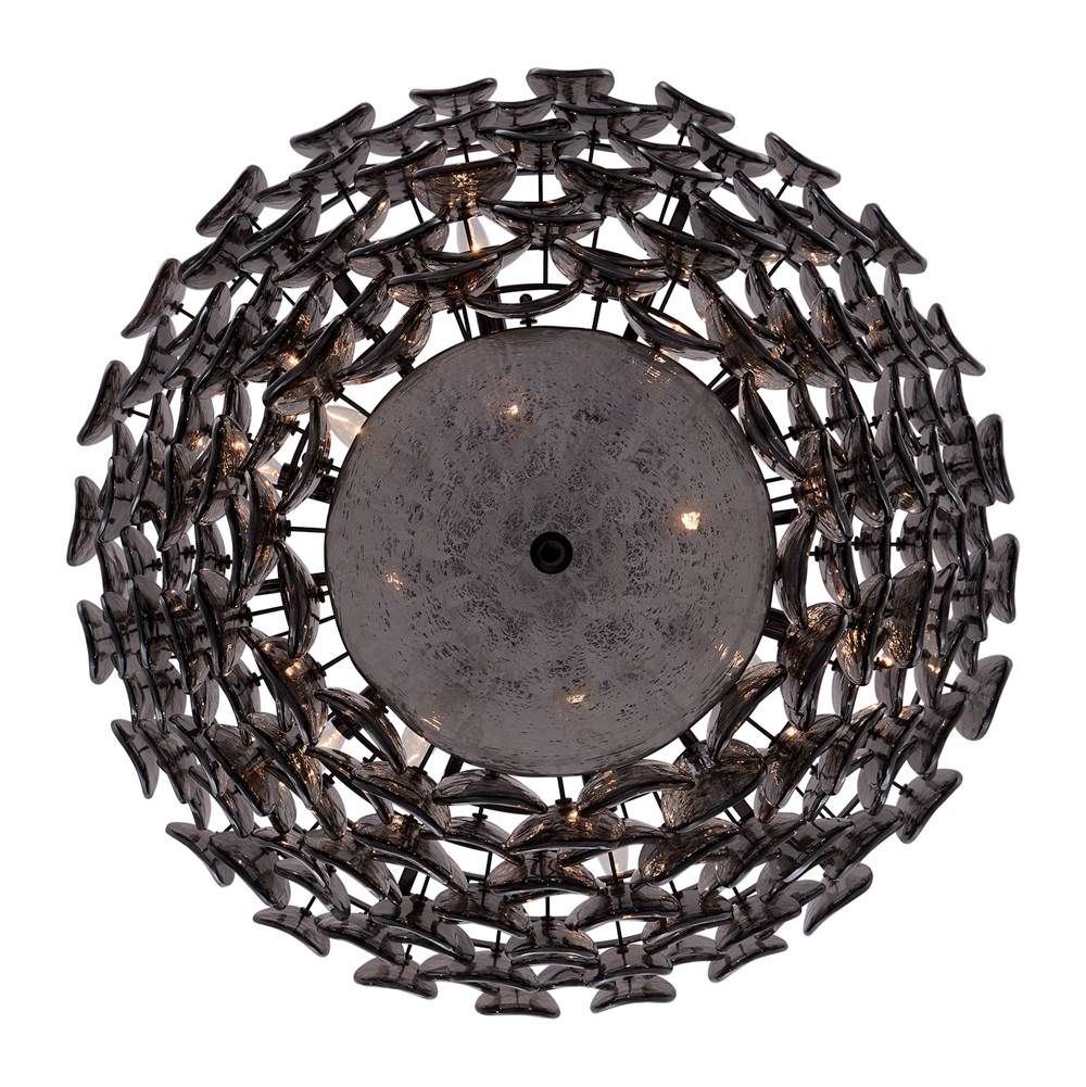 Kalco Lighting Uroko 34-in 14 Light Socket Black Nickel Chandelier