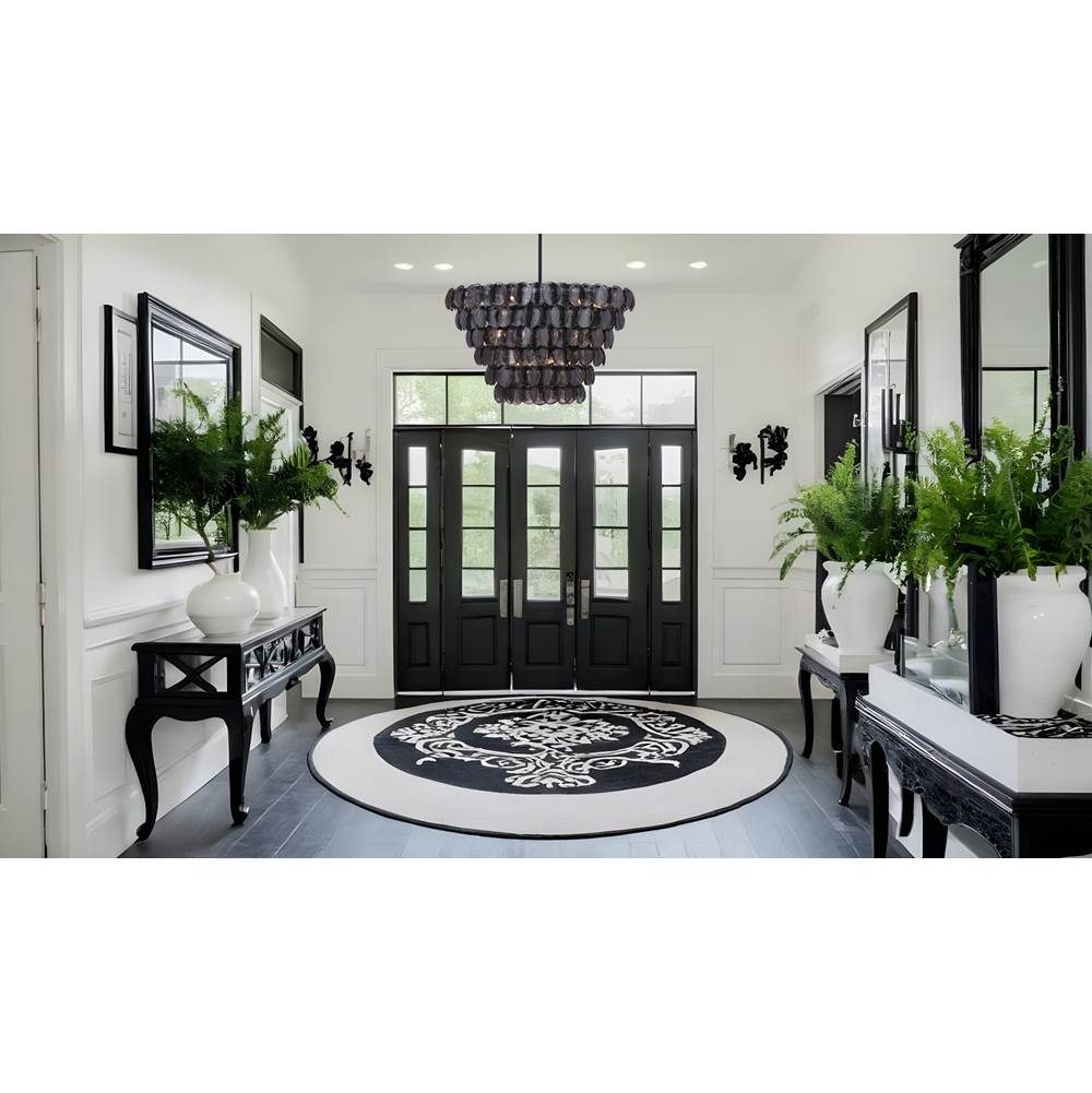 Kalco Lighting 524656BN Black Nickel Uroko 34-in 14 Light Socket Black Nickel Chandelier Image 2