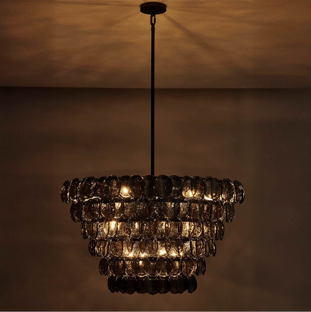 Kalco Lighting 524656BN Black Nickel Uroko 34-in 14 Light Socket Black Nickel Chandelier Image 4