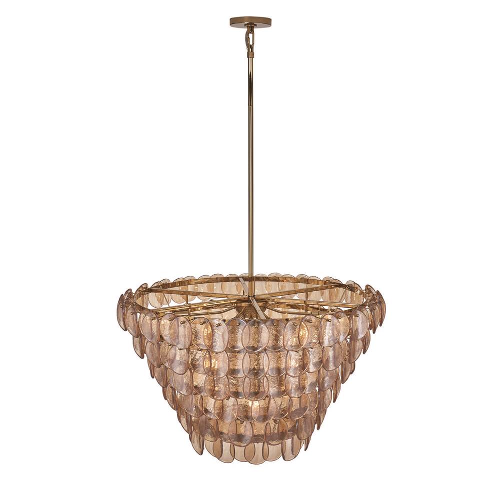 Kalco Lighting Uroko 34-in 14 Light Socket Black Nickel Chandelier