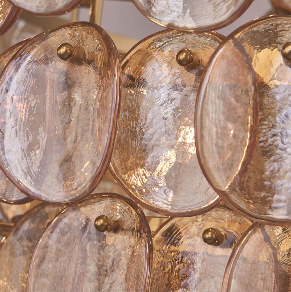 Kalco Lighting 524656PWB Polished Winter Brass Uroko 34-in 14 Light Socket Polished Winter Brass Tiered Chandelier Image 4