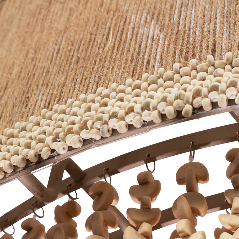 Kalco Lighting 524855JT Jute Naturale 28-in 6 Light Socket Jute Chandelier Image 2