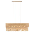 Kalco Lighting 524861JT Jute Naturale 48-in 7 Light Socket Jute Linear Pendant Image 1