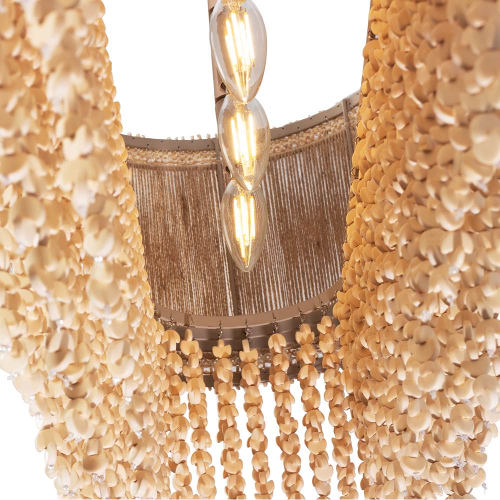 Kalco Lighting 524861JT Jute Naturale 48-in 7 Light Socket Jute Linear Pendant Image 4