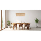Kalco Lighting 524861JT Jute Naturale 48-in 7 Light Socket Jute Linear Pendant Image 2