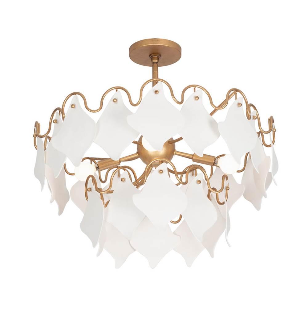 Kalco Lighting Manta 26-in 4 Light Socket Modern Gold Pendant