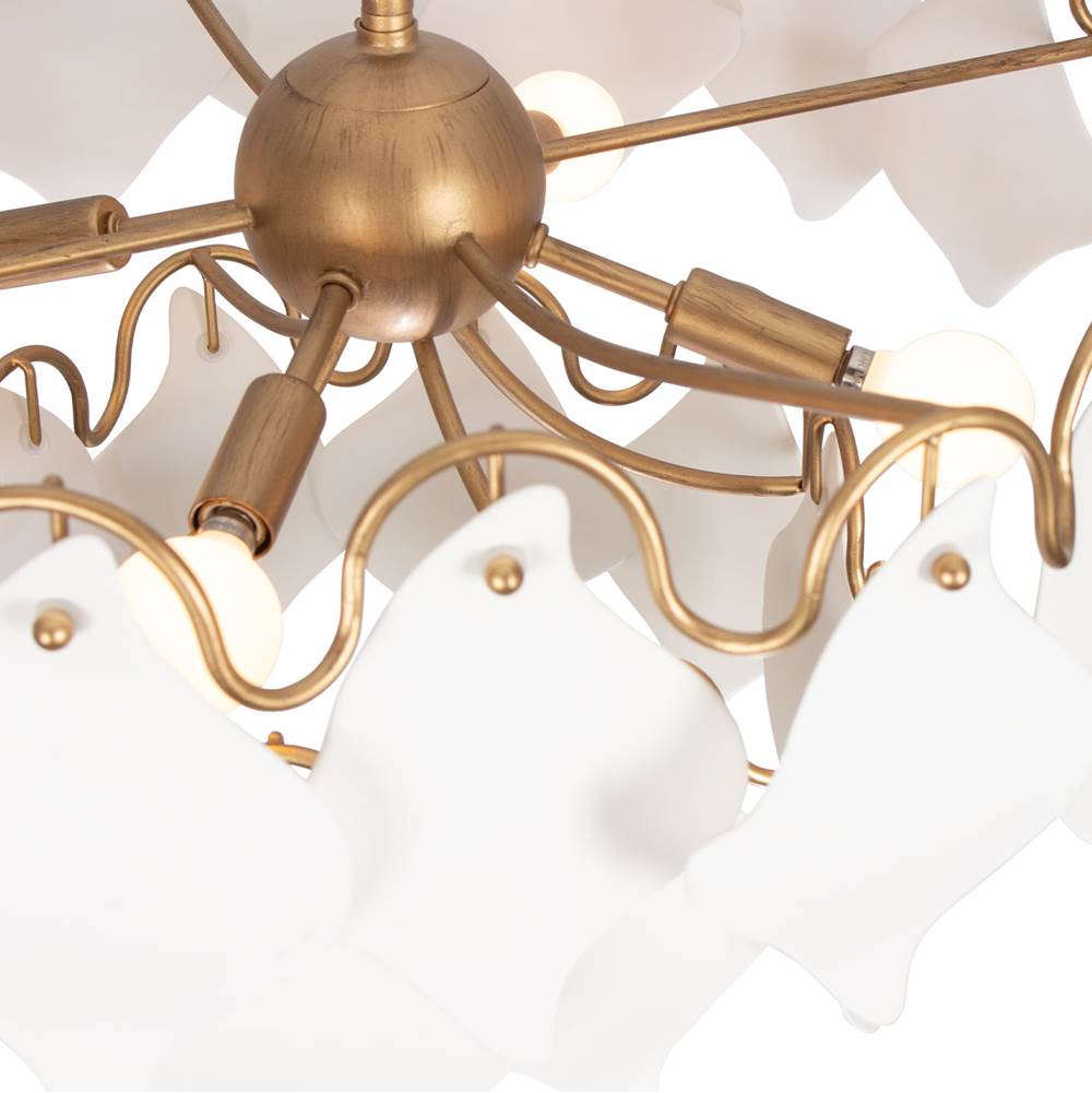 Kalco Lighting 525145MG Modern Gold Manta 26-in 4 Light Socket Modern Gold Pendant Image 3